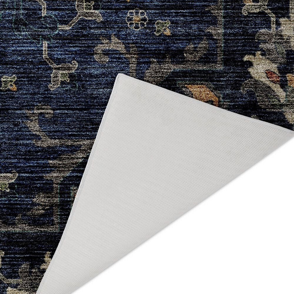 Dalyn Rug Company Silk Road Navy, Beige, Ivory, Gold, Copper and Gray 2&#39;3&quot; x 7&#39;6&quot; Runner, , large