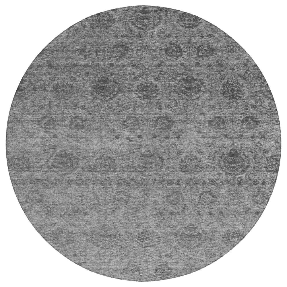 Dalyn Rug Company Burano BU8 8" Round Gray Indoor/Outdoor Area Rug, , large