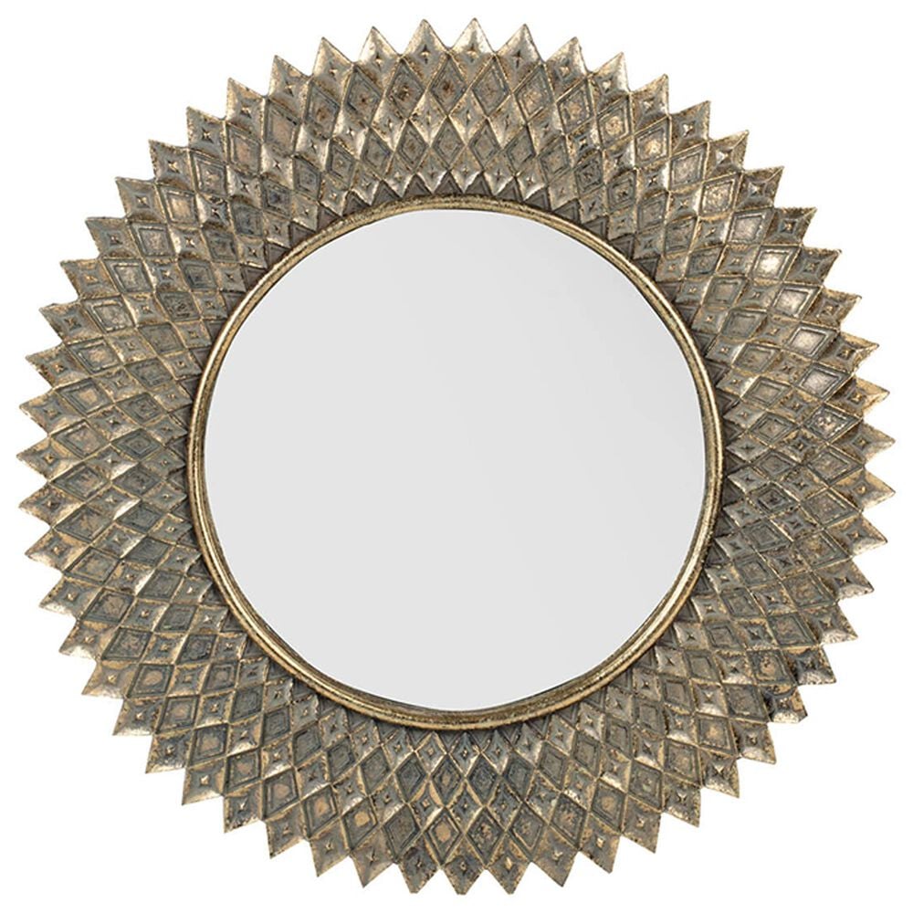 A&B Home Accent Wall Mirror in Antique Gold, , large