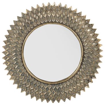 A&B Home Accent Wall Mirror in Antique Gold, , large
