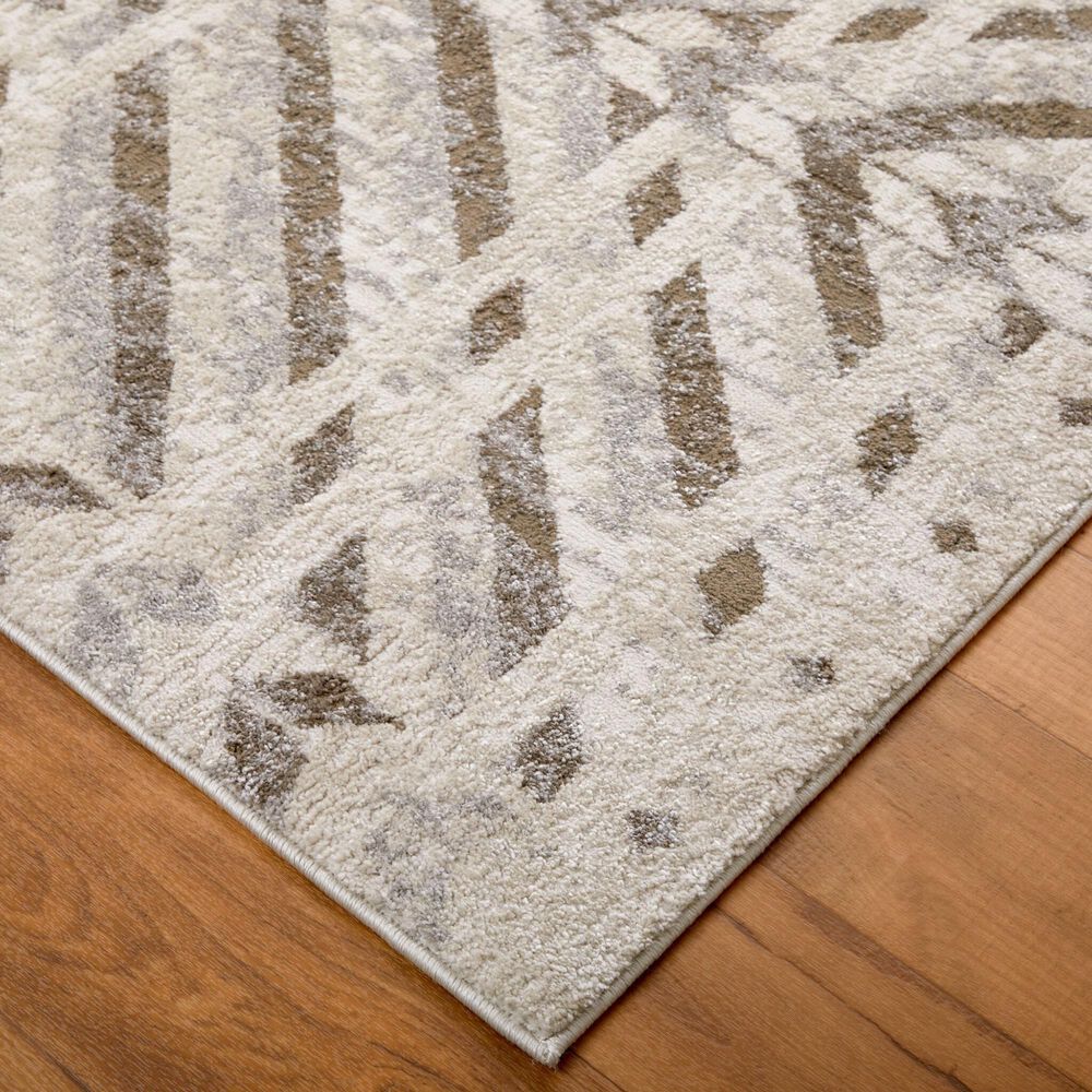 Feizy Vancouver 4&#39; x 6&#39; Beige and Brown Area Rug, , large