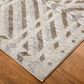 Feizy Vancouver 4" x 6" Beige and Brown Area Rug, , large