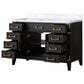 Lexora Home Laurel 48" Single Bathroom Vanity in Black Oak with White Carrara Marble Top and Rectangular Sink, , large
