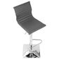 Lumisource Masters Swivel Adjustable Barstool with Grey Cushion in Chrome, , large