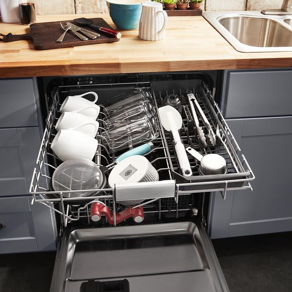 KitchenAid 44 dBA Built-In Bar Handle Dishwasher with FreeFlex 3rd Rack and LED Interior Light in PrintShield Stainless Steel, , large