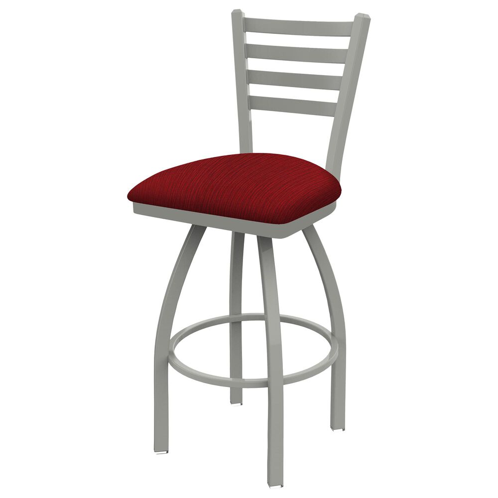 Holland Bar Stool 410 Jackie 36 Swivel Bar Stool With Anodized Nickel And Graph Ruby Seat Nebraska Furniture Mart