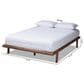 Baxton Studio Kaia King Platform Bed Frame in Walnut Brown, , large