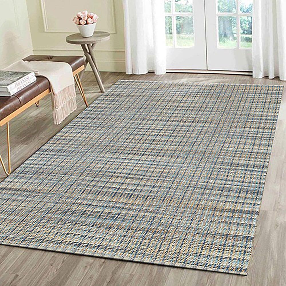 L&amp;R Resources Natural Fiber 03305 9&#39; x 12&#39; Navy Area Rug, , large