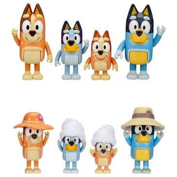 Bluey Series 11 Assorted Action Figures with 2 Accessories - 4 Pack, , large
