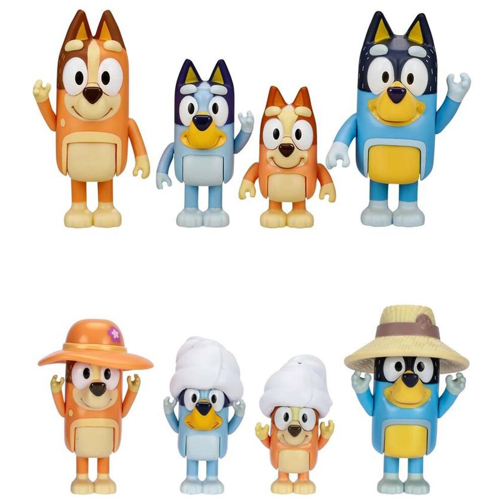 Bluey Series 11 Assorted Action Figures with 2 Accessories - 4 Pack, , large