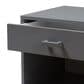 Baxton Studio Deirdre 1-Drawer Nightstand in Grey, , large