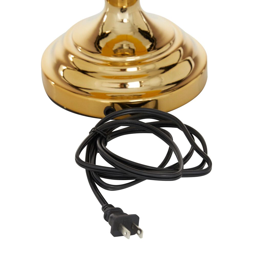 Maple and Jade Table Lamp in Shiny Gold and Clear, , large