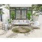 Nourison Aloha ALH40 7"10" Round Ivory and Green Indoor/Outdoor Area Rug, , large