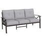 Hearth and Haven Outdoor Sofa with Khaki Metal Frame in Gray, , large