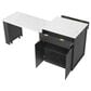 HOMLUX 83" Fluted Kitchen Island in Black, , large