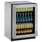 U-Line 4.9 Cu. Ft. Compact Refrigerator with Lock in Stainless Steel, , large