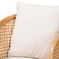 Baxton Studio Niko Patio Arm Chair with Light Honey Rattan in White, , large
