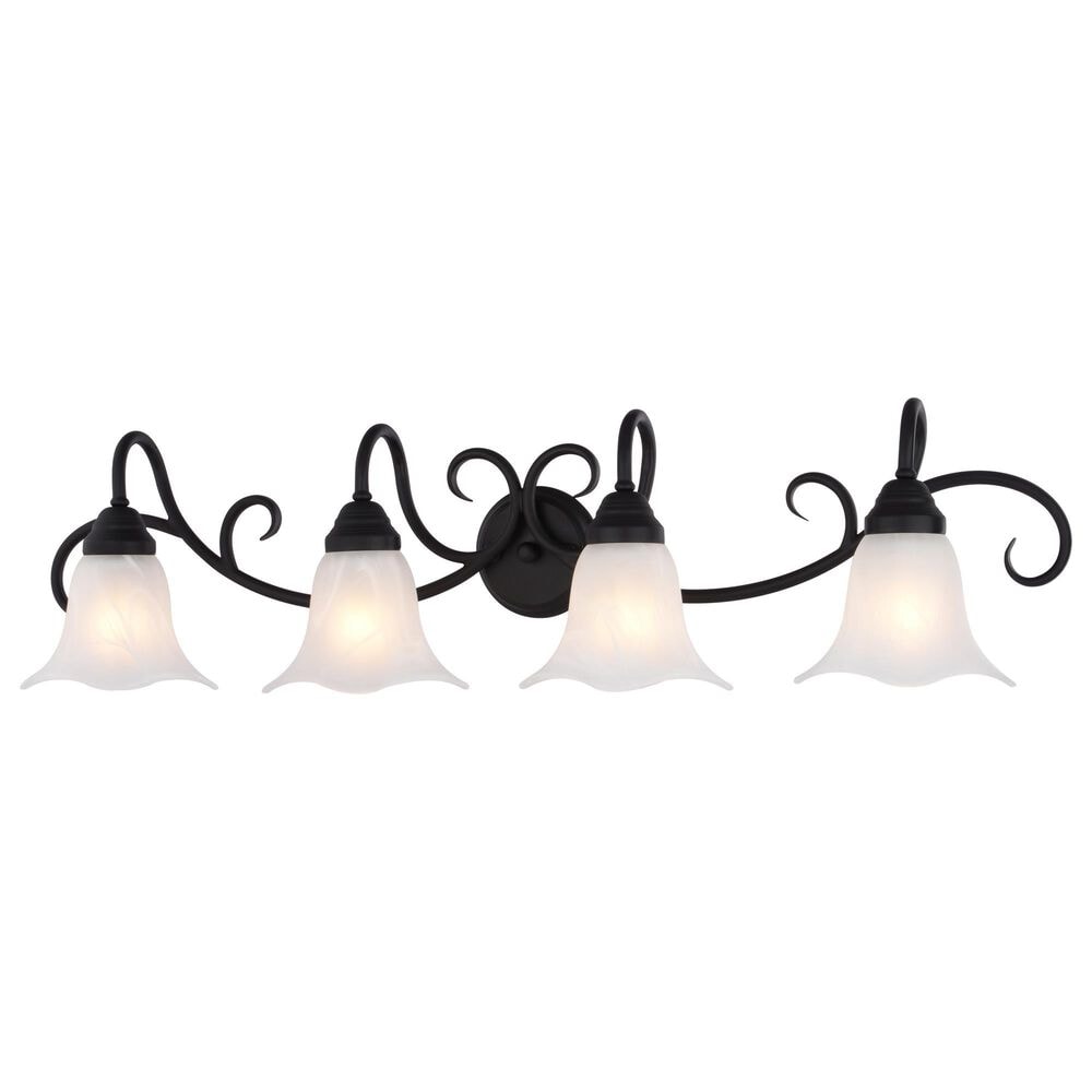 Vaxcel Bella 4-Light Bathroom Vanity Fixture in Matte Black, , large