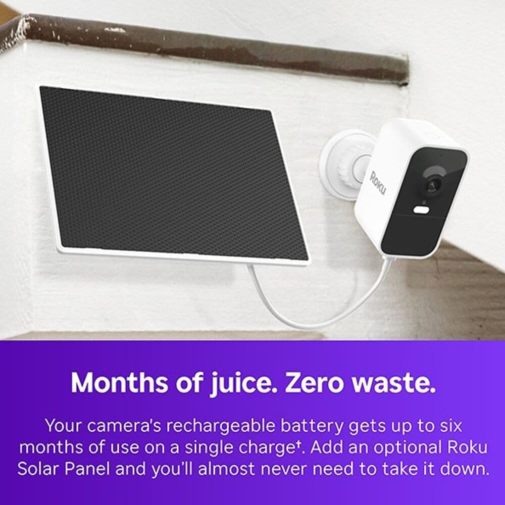 Roku Battery Camera for Easy Home Monitoring in White, , large