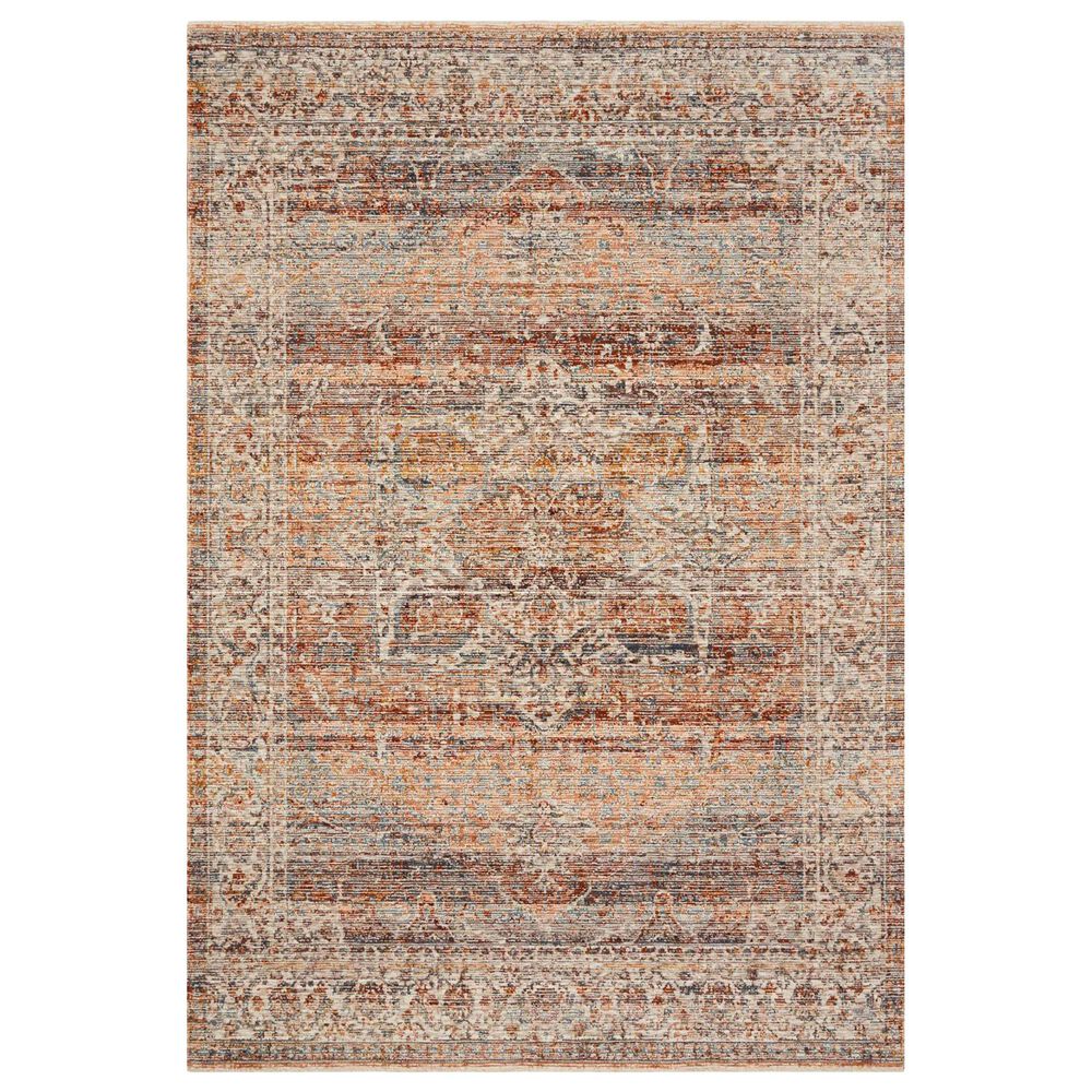 Loloi Lourdes LOU-07 2"3" x 3"10" Tangerine and Ocean Area Rug, , large