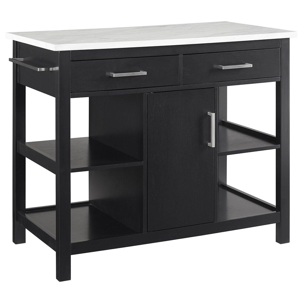Crosley Furniture Audrey Kitchen Island in Black, , large