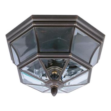 Quoizel Newbury 8"x 15.25" Outdoor Flush Mount in Medici Bronze, , large
