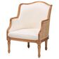 Baxton Studio Elizette Accent Chair with Honey Oak Frame in Beige, , large