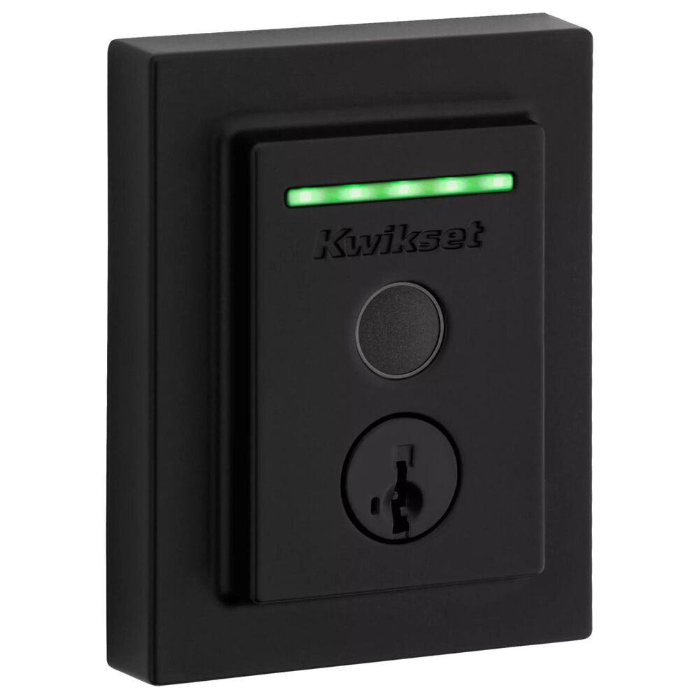 Kwikset Halo Touch Contemporary Fingerprint Wi-Fi Enabled Smart Lock in Matte Black, , large