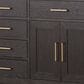 Lexora Home Abbey 72" Double Bathroom Vanity in Brown Oak with 2 cm White Quartz Top and Rectangular Sinks, , large
