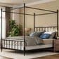 Furniture of America Elliot Queen Canopy Bed in Black, , large