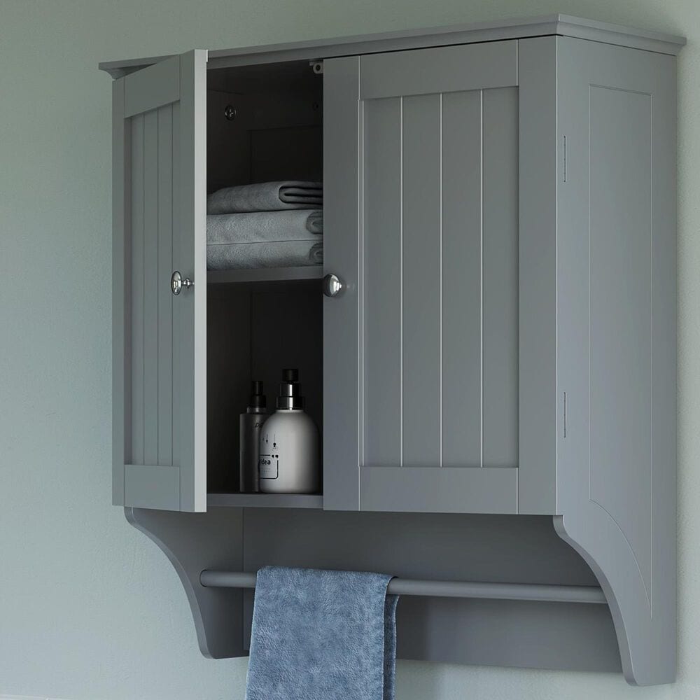 RiverRidge Home Ashland 2-Door Wall Cabinet in Gray, , large
