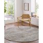 Surya Brunswick Cream, Light Gray, Charcoal, Light Brown, Mustard and Medium Brown 5"3" Round Area Rug, , large