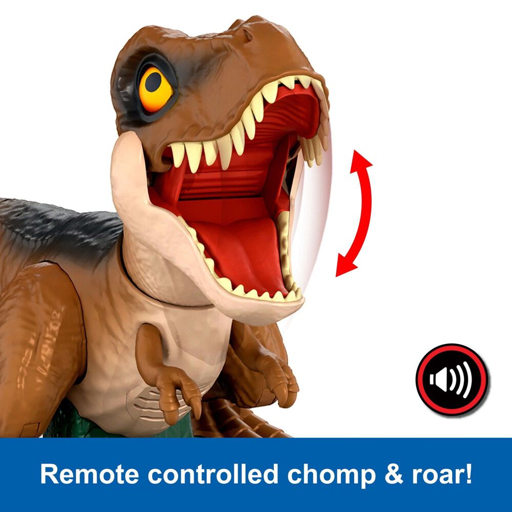 Barbie Roarin Frenzy T.Rex Dinosaur Figure with Remote Control, , large