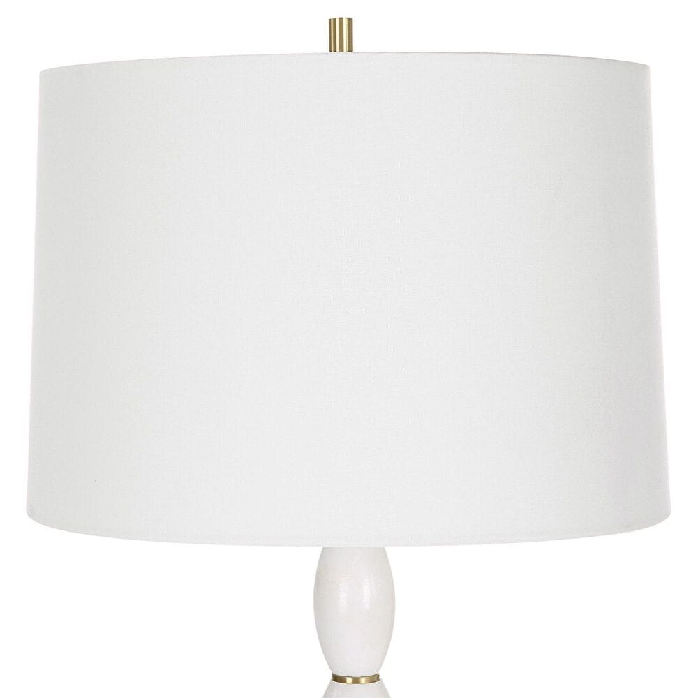 Uttermost Regalia Table Lamp in Beaded White and Antique Brushed Brass, , large