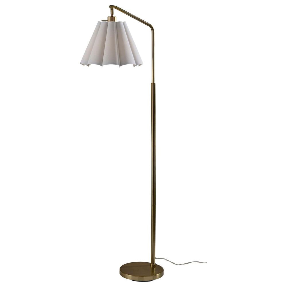 Adesso Lyra Floor Lamp in Antique Brass, , large