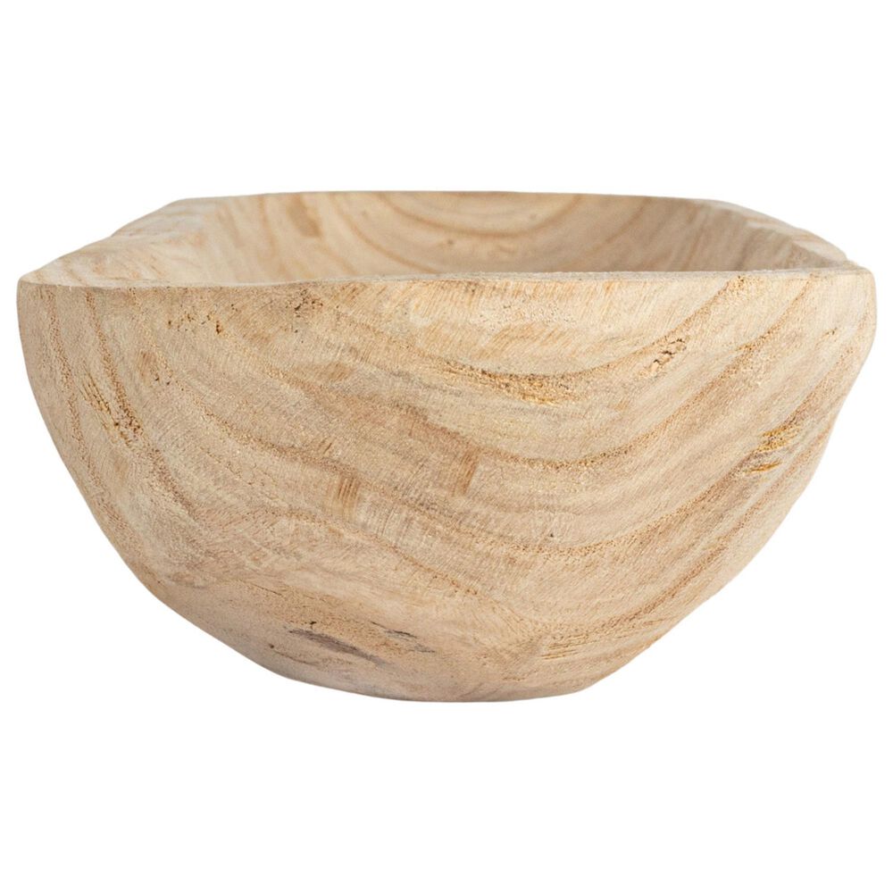 Creative Coop Decorative Wood Oval Bowl in Natural, , large
