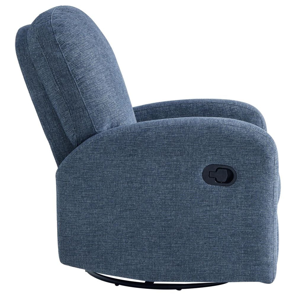 Lifestyle Solutions Paloma Manual Swivel Rocker Recliner in Blue, , large