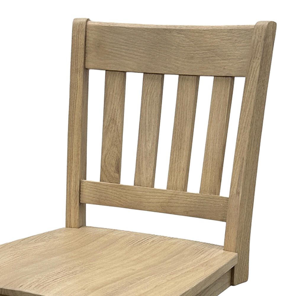 Hawthorne Furniture Solid Wood Slat Back Counter Stool in Natural, , large