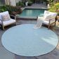 Dalyn Rug Company Laidley 8" Round Sky Blue Indoor/Outdoor Area Rug, , large