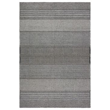Harounian Rugs Kilim Casablanca 6" x 9" Silver and Grey Area Rug, , large