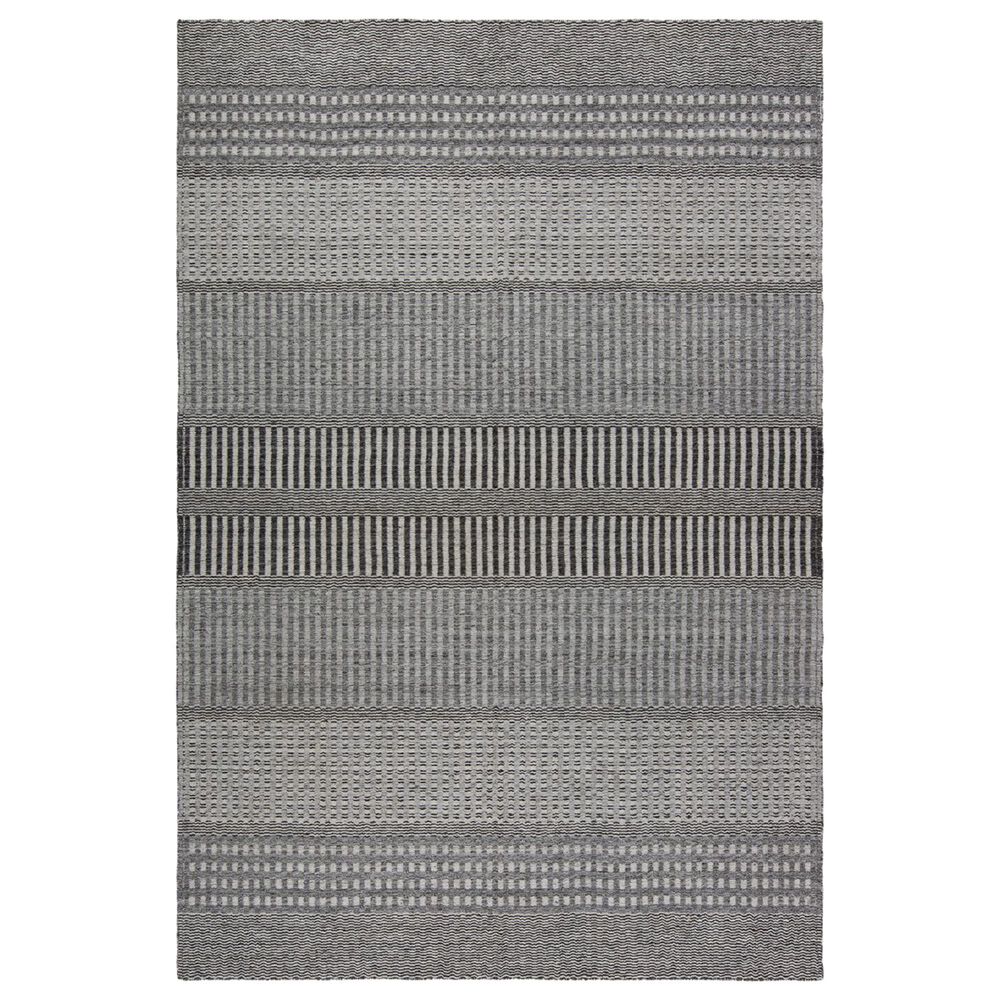 Harounian Rugs Kilim Casablanca 6" x 9" Silver and Grey Area Rug, , large