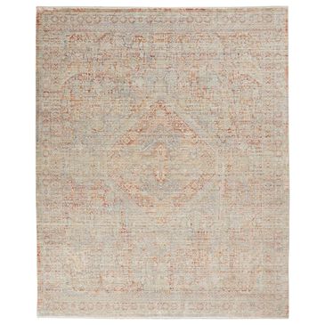 Nourison Lustrous Weave LUW02 8"10" x 11"10" Gray and Brick Area Rug, , large