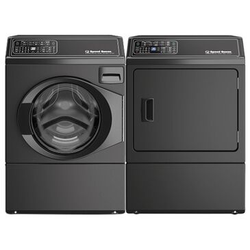 Speed Queen 3.5 Cu. Ft. Right-Hinged Front Load Washer and 7.0 Cu. Ft. Gas Dryer Laundry Pair in Matte Black, , large
