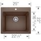 Blanco Liven 25" Dual Mount Laundry Sink in Cafe, , large