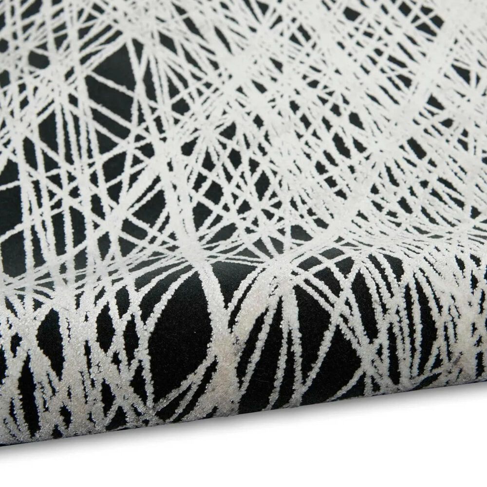 Nourison Balian 5&#39;3&quot; x 7&#39;3&quot; Black and Silver Area Rug, , large