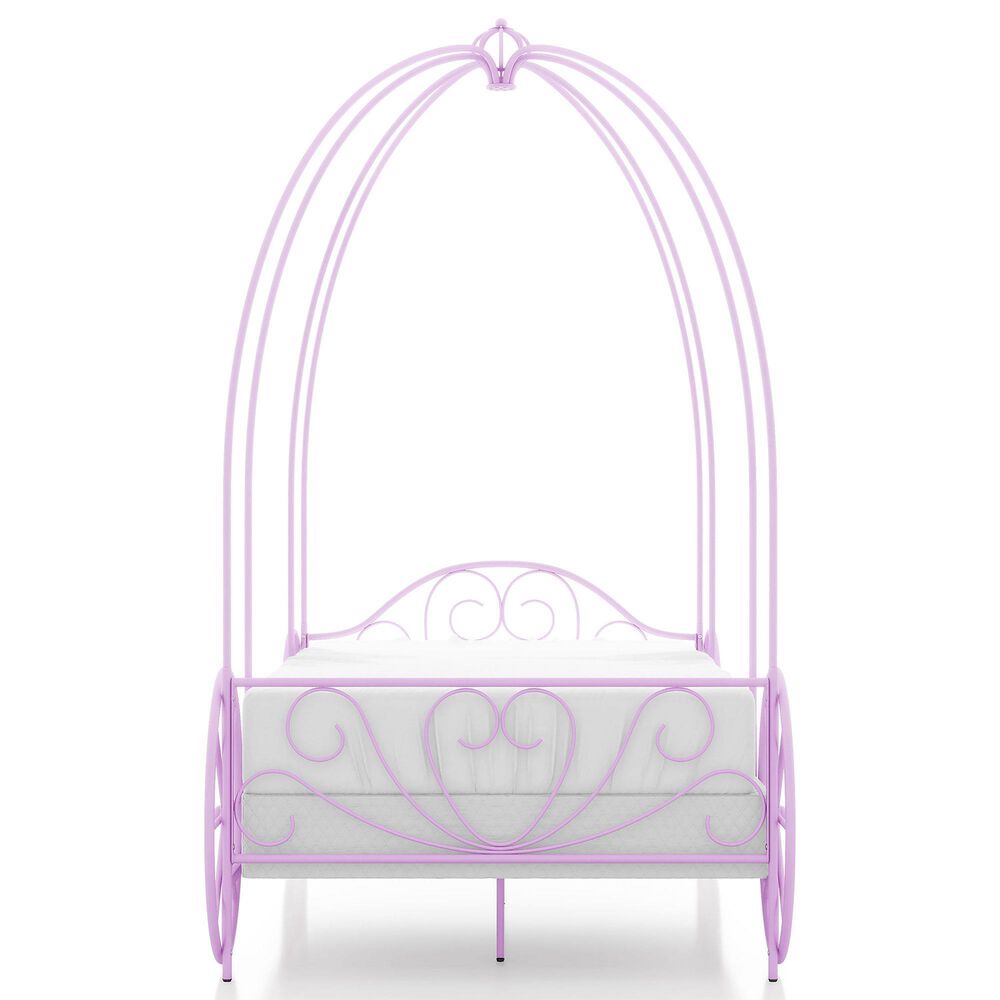Furniture of America Carriage Twin Canopy Bed in Lilac, , large