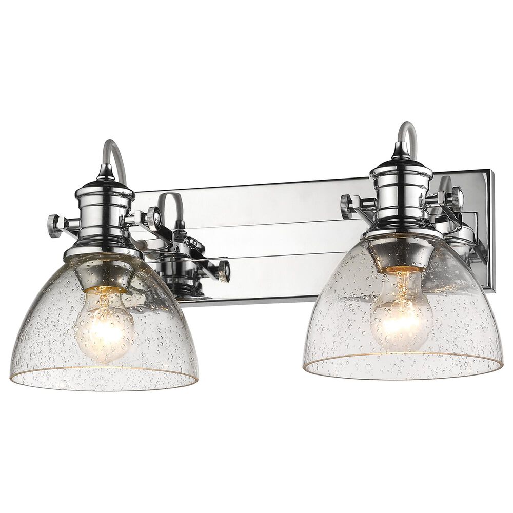 Golden Lighting Hines 2-Light Semi-Flush with Clear Glass in Chrome, , large