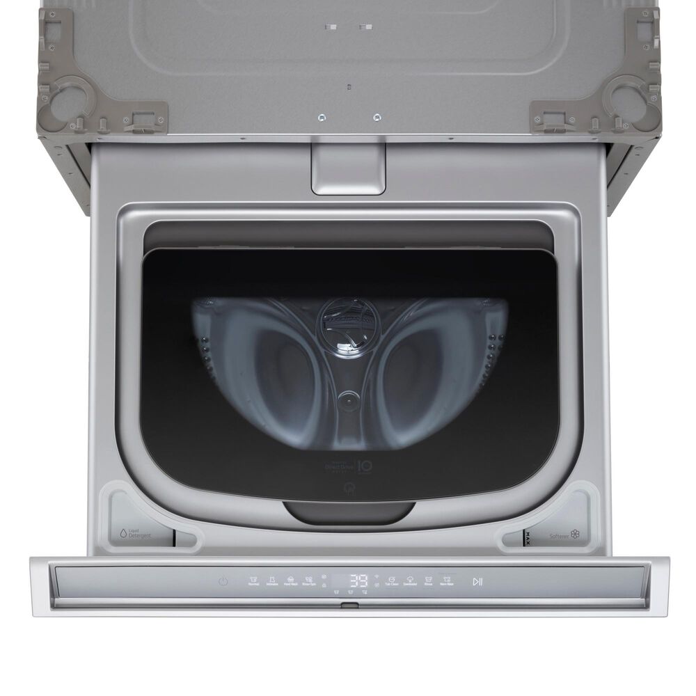 LG 29&quot; 1.0 Cu. Ft. SideKick Pedestal Washer in Brushed Platinum Steel, , large