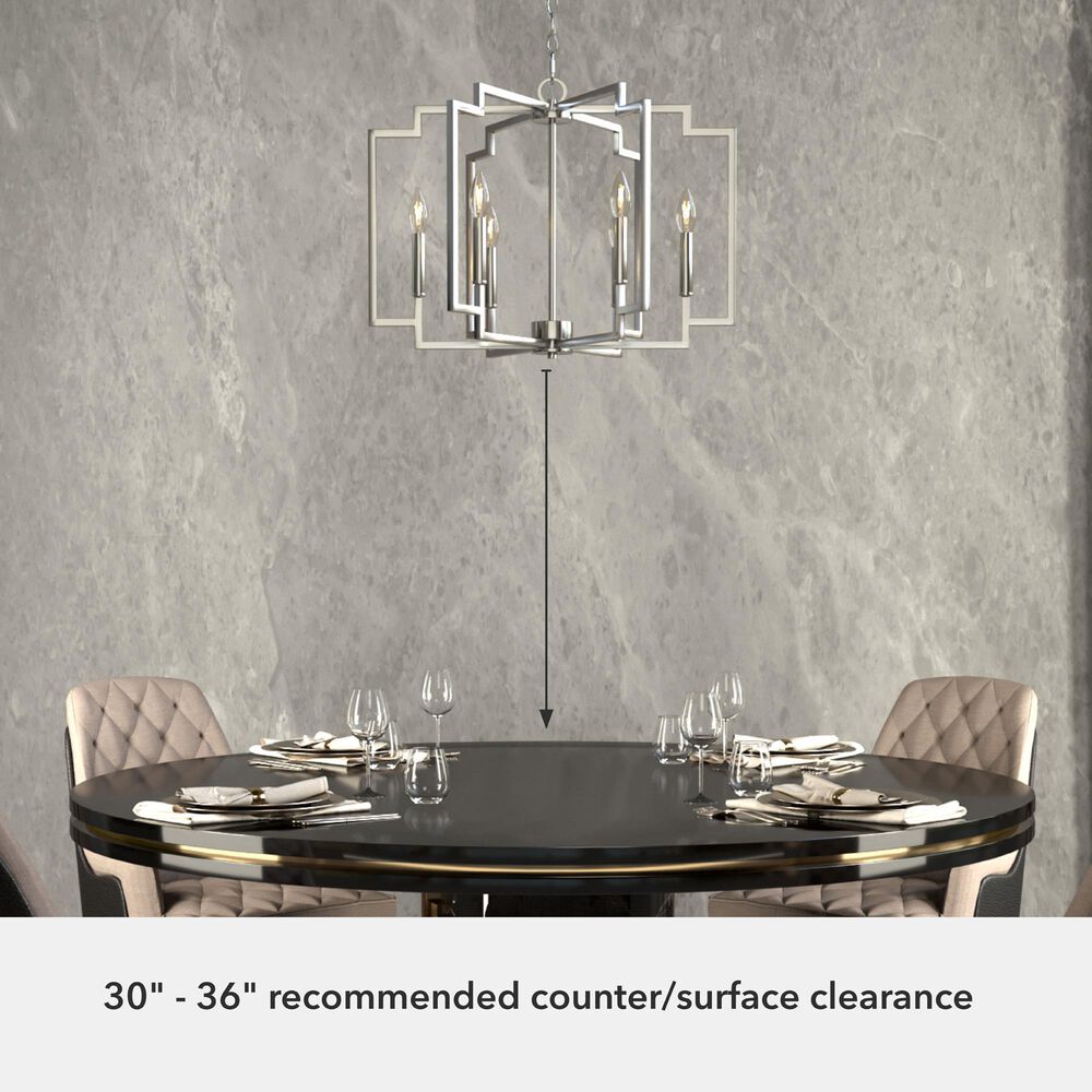 Hunter Zoanne 24&quot; 6-Light Chandelier in Brushed Nickel, , large