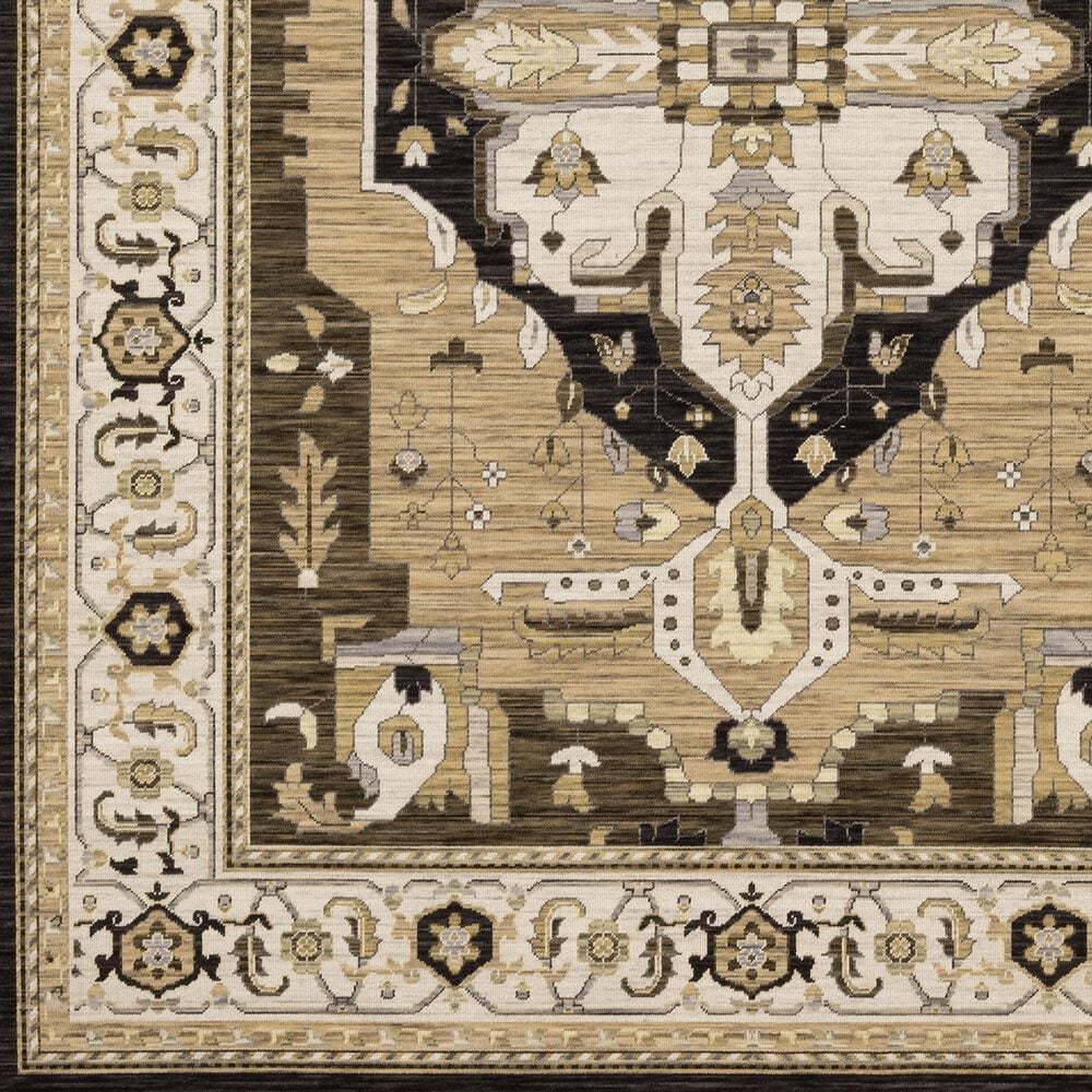 Oriental Weavers Acacia ACA08 Tan and Black 2&#39; x 3&#39; Area Rug, , large